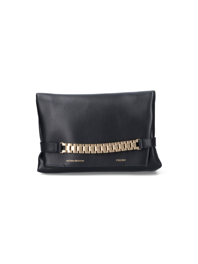 Victoria Beckham Leather Pouch In Black  