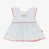 TUTTO PICCOLO BABY GIRLS BLUE COTTON GINGHAM DRESS