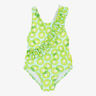 Tutto Piccolo Babies' Girls Green Kiwi Swimsuit
