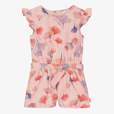 Tutto Piccolo Babies' Girls Pink Cotton Floral Playsuit
