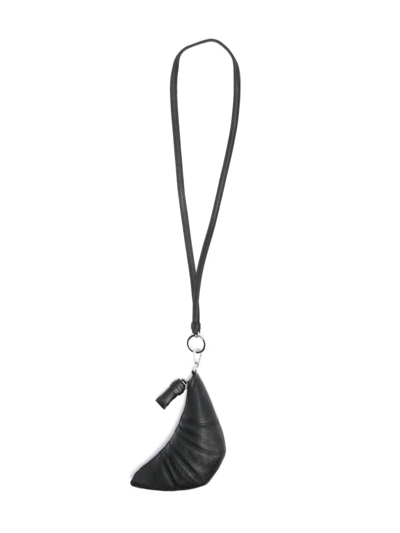 Lemaire Croissant Coin Purse Necklace In Black  