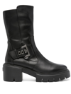Stuart Weitzman Carrion Sole Soho Biker Booties In Black  