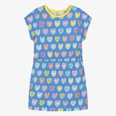 Hatley Babies' Girls Blue Cotton Heart Dress