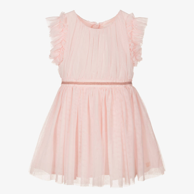 Carrèment Beau Kids' Girls Pink Glittery Tulle Dress