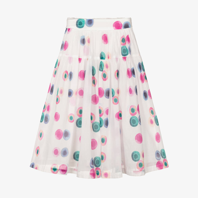 Chloé Babies' Girls White Organic Cotton Fusion Skirt