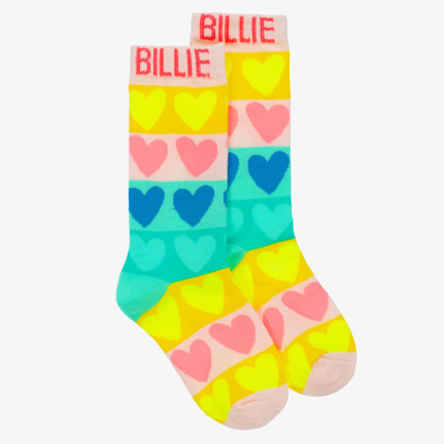 Billieblush Babies' Girls Pink Cotton Heart Print Socks