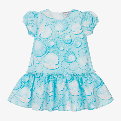 A Dee Babies' Girls Blue Seashell & Pearl Dress