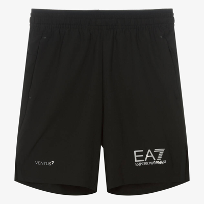 Ea7 Emporio Armani Teen Boys Black Ventus7 Sports Shorts