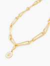 TALBOTS TWISTED LINKS NECKLACE - IVORY/GOLD - 001 TALBOTS