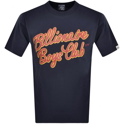 Billionaire Boys Club Script Logo T Shirt Navy In Blue