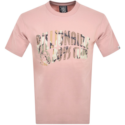 Billionaire Boys Club Camo Arch Logo Cotton T-shirt In Pink