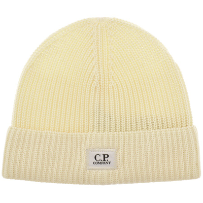 C P Company Cp Company Goggle Beanie Hat Cream In Yellow
