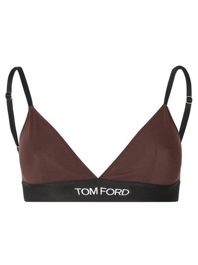 Tom Ford Logo-underband Brown Bra