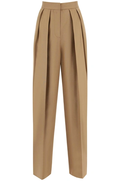 Stella Mccartney Pleated Pants In Caramel (brown)
