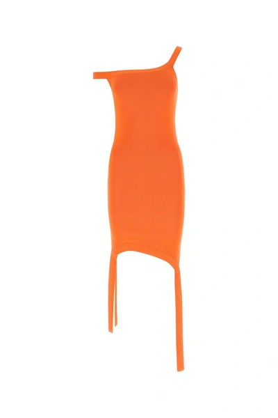 JW ANDERSON J.W. ANDERSON ORANGE STRETCH POLYESTER BLEND MINI DRESS