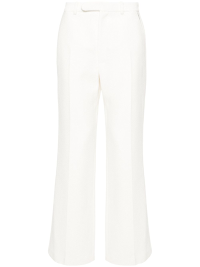 Casablanca White Wide-leg Tailored Trousers