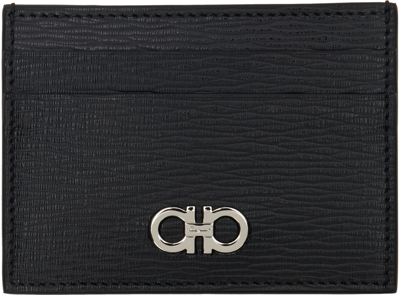 Ferragamo 'micro' Black Leather Wallet