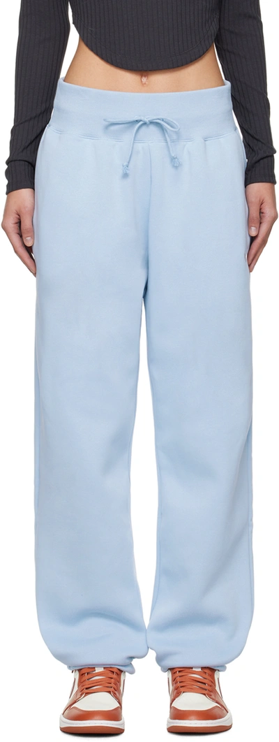 Nike Blue Oversized Sweatpants In Lt Armory Blue/sail