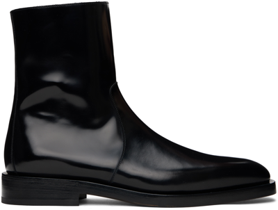 Ferragamo Squared Toe Ankle Boot In Nero