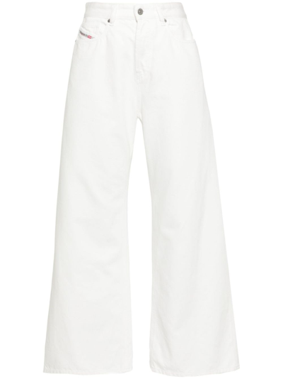 Diesel Bootcut E Flare Jeans In Bianco