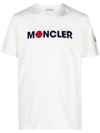 Moncler Off-white Flocked T-shirt In White