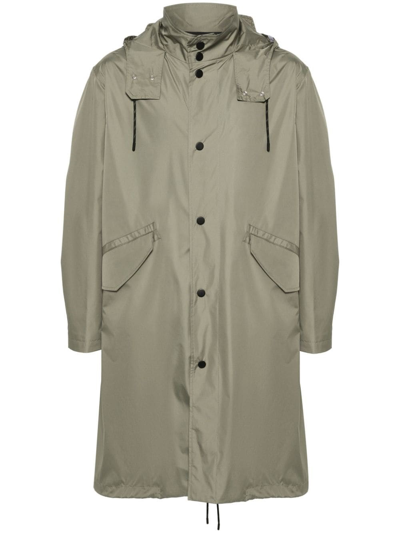 Apc Anthony Long-length Parka In Green