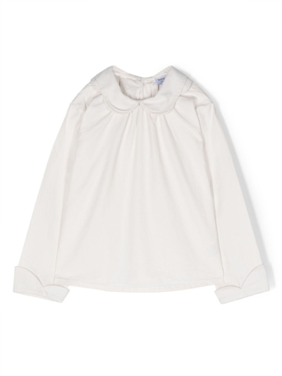 Donsje Kids' Mayte Organic Cotton Blouse In White