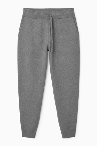 Cos Knitted Joggers In Grey