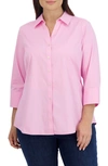 FOXCROFT MARY NON-IRON STRETCH COTTON BUTTON-UP SHIRT