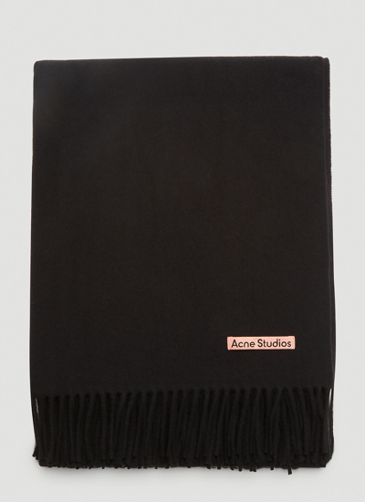 Acne Studios Logo Scarf In Black