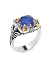 KONSTANTINO WOMEN'S CELESTINE STERLING SILVER, 18K YELLOW GOLD & SODALITE DOUBLET RING