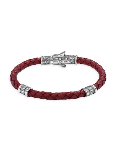 Konstantino Women's Perseus Sterling Silver & Braided Leather Bracelet In White