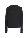 Fp Movement Women's Freestyle Slub-knit Hooded Top In Black