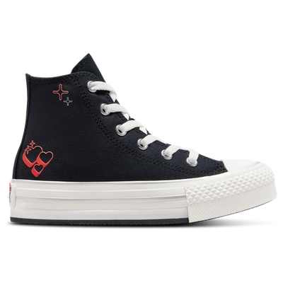 Converse Girls' Big Kids' Chuck Taylor All Star Y2k Heart Eva Lift Platform Casual Shoes In Black/white/red