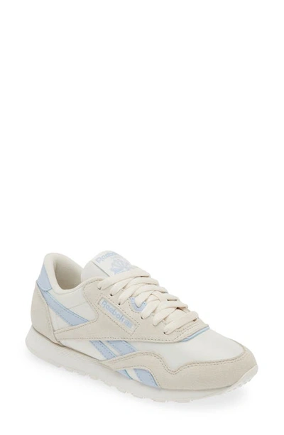 Reebok Classic Leather Sneaker In Bone / Pale Blue / Chalk