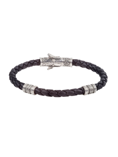 Konstantino Women's Perseus Sterling Silver & Leather Bracelet