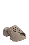 Adidas By Stella Mccartney Sporty Rubber Mule Clogs In Trace Khaki/khaki/khaki