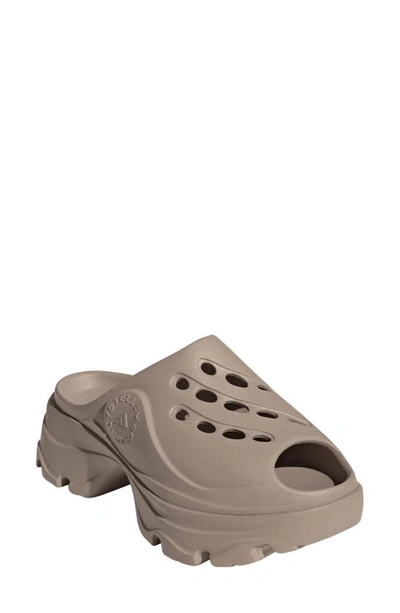 Adidas By Stella Mccartney Sporty Rubber Mule Clogs In Trace Khaki/khaki/khaki