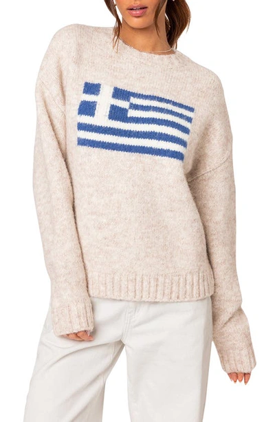 Edikted Women's Greece Oversized Chunky Knit Sweater In Stone