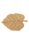 Lorena Canals Monstera Leaf Rug In Honey Soil Brown Olive