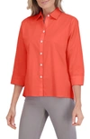 Foxcroft Mary Non-iron Stretch Cotton Button-up Shirt In Tangerine