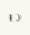 Mejuri Puffy Charlotte Hoops Silver In Silver