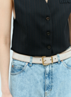 Miu Miu Nappa Leather Belt In Beige