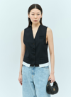 Miu Miu Pinstriped Waistcoat In Navy