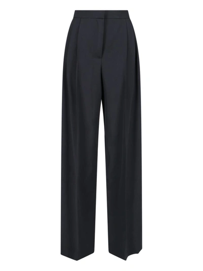 Alexander Mcqueen Wide Leg Pants In Black  