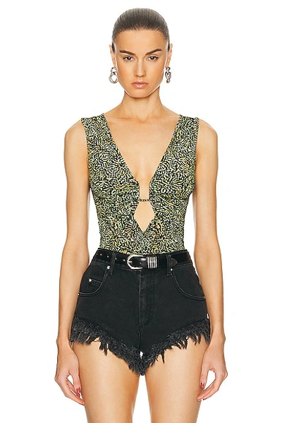 Isabel Marant Jillya Top In Black & Yellow