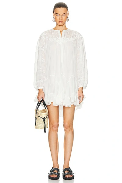 Isabel Marant 'gyliane' Dress In White Silk Blend