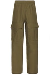 Acne Studios Straight Cotton Cargo Trousers In Olive Green