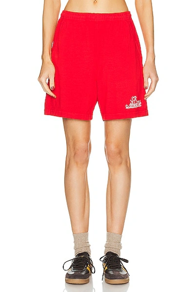 Sporty And Rich Red Prep Shorts In Sports Red
