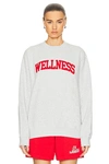 SPORTY AND RICH WELLNESS IVY BOUCLE CREWNECK SWEATER
